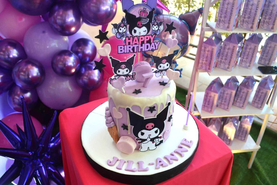 Kuromi-themed 7th birthday celebration